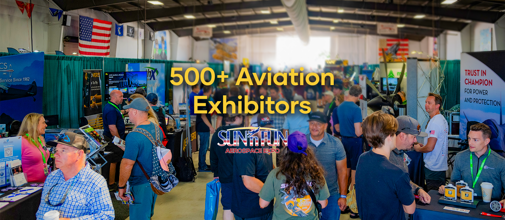 500+ Aviation Exhibitors